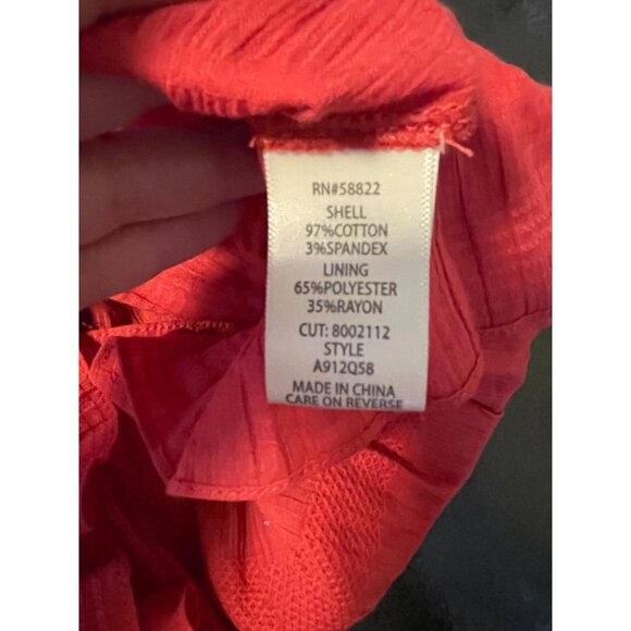 Max Studio NWT Red Long Sleeveless Tiered Cotton Dress Sz S - Picture 11 of 11